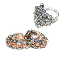 wire weave rings